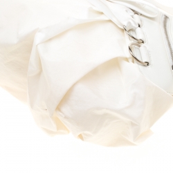 مملوكة مسبقًا Dior White Leather and Fabric Corset Ballet Shoulder Bag