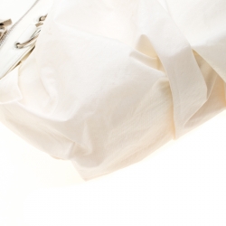 مملوكة مسبقًا Dior White Leather and Fabric Corset Ballet Shoulder Bag