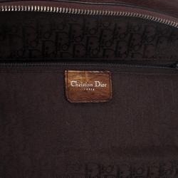 Pre Owned Dior Brown Leather Medium Detective Satchel Bag