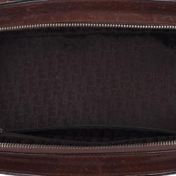 Pre Owned Dior Brown Leather Medium Detective Satchel Bag