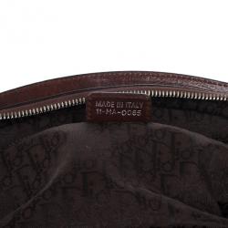 Pre Owned Dior Brown Leather Medium Detective Satchel Bag