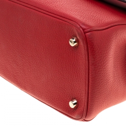 Pre Owned Dior Red Leather Small Be Dior Shoulder Bag