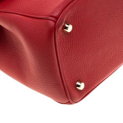 Pre Owned Dior Red Leather Small Be Dior Shoulder Bag