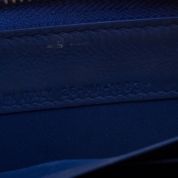 مملوكة مسبقًا Dior Blue Leather Lady Dior Zip Around Wallet