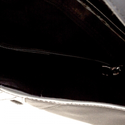 Pre Owned Dior Black Nylon and Patent Leather Saddle Bag