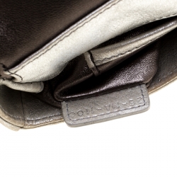 مملوكة مسبقًا Dior Silver Metallic Leather 3D Asymmetrical Crossbody Bag