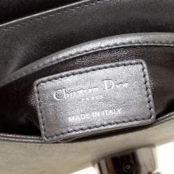 مملوكة مسبقًا Dior Silver Metallic Leather 3D Asymmetrical Crossbody Bag