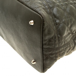 مملوكة مسبقًا Dior Mossy Green Coated Canvas Medium Panarea Shopper Tote
