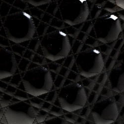 Pre Owned Dior Black Patent Leather Large Lady Dior Tote