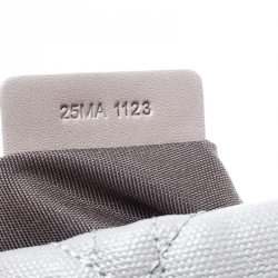 Pre Owned Dior Grey Cannage Quilted Coated Canvas Panarea Clutch