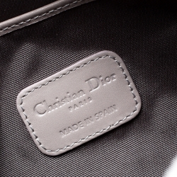 Pre Owned Dior Grey Cannage Quilted Coated Canvas Panarea Clutch