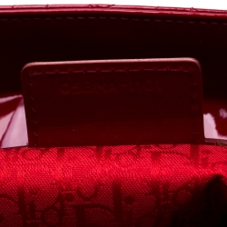 مملوكة مسبقًا Dior Red Patent Leather Large Lady Dior Tote
