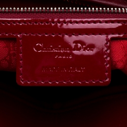 مملوكة مسبقًا Dior Red Patent Leather Large Lady Dior Tote