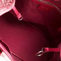 Pre Owned حقيبة ديور باناريا شوبر كانفاس وردي مقوى مت وسطة