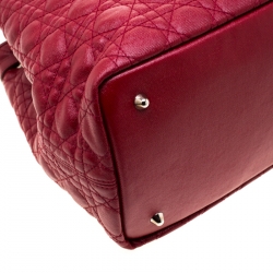 Pre Owned حقيبة ديور باناريا شوبر كانفاس وردي مقوى متوسطة