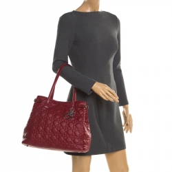 Pre Owned حقيبة ديور باناريا شوبر كانفاس وردي مقوى متوسطة