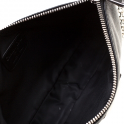 Pre Owned Dior Black Leather Chain Pochette Bag
