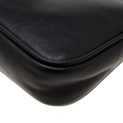 Pre Owned Dior Black Leather Chain Pochette Bag