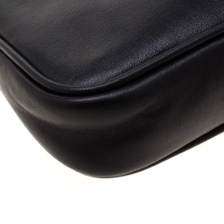 Pre Owned Dior Black Leather Chain Pochette Bag