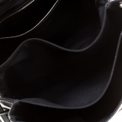 مملوكة مسبقًا Dior Black Cannage Ruffle Leather New Lock Flap Bag