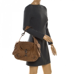 Pre Owned Dior Tan Leather Rebelle Hobo