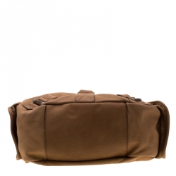 Pre Owned Dior Tan Leather Rebelle Hobo