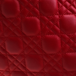 مملوكة مسبقًا Dior Red Leather Extra Large Lady Dior Tote