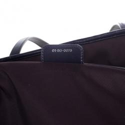 Pre Owned Christian Dior Purple Coated Canvas ‘Panarea’ Medium Tote