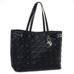 Pre Owned Dior Black Coated Canvas ‘Panarea’ Medium Tote