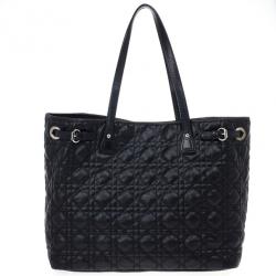 Pre Owned Dior Black Coated Canvas ‘Panarea’ Medium Tote