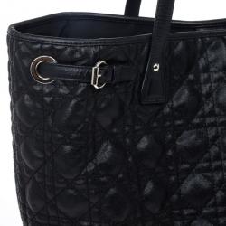Pre Owned Dior Black Coated Canvas ‘Panarea’ Medium Tote