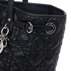 Pre Owned Dior Black Coated Canvas ‘Panarea’ Medium Tote