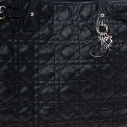 Pre Owned Dior Black Coated Canvas ‘Panarea’ Medium Tote