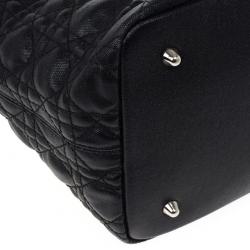 Pre Owned Dior Black Coated Canvas ‘Panarea’ Medium Tote