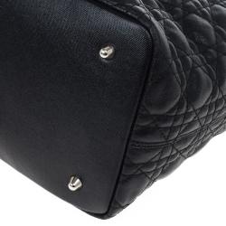 Pre Owned Dior Black Coated Canvas ‘Panarea’ Medium Tote