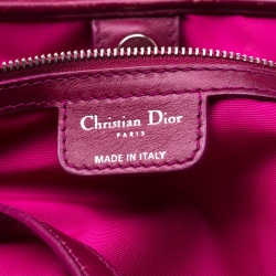 Pre Owned حقيبة ديور باناريا شوبر كانفاس مقوى متوسطة فوشيا