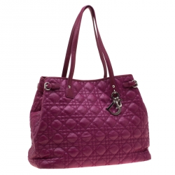 Pre Owned حقيبة ديور باناريا شوبر كانفاس مقوى متوسطة فوشيا