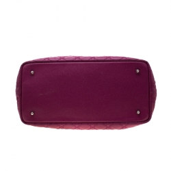 Pre Owned حقيبة ديور باناريا شوبر كانفاس مقوى متوسطة فوشيا