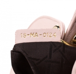 Pre Owned حقيبة يد ديور ليدي ديور ميني جلد وردية فاتحة