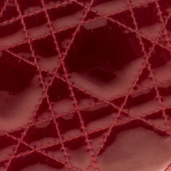 Pre Owned محفظة ديور ليدي ديور سحاب ملتف جلد لامعة مبطنة كاناج حمراء