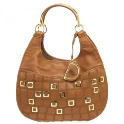 Pre Owned Dior Camel Leather Medium 61 Hobo