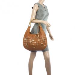 Pre Owned Dior Camel Leather Medium 61 Hobo