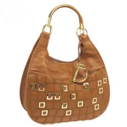 Pre Owned Dior Camel Leather Medium 61 Hobo