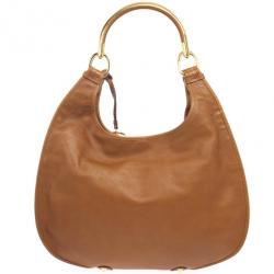 Pre Owned Dior Camel Leather Medium 61 Hobo