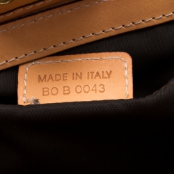 Pre Owned Dior Beige/Tan Oblique Canvas and Leather Street Chic Shoulder Bag