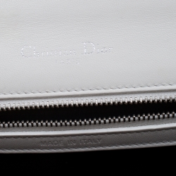 Pre Owned Dior White Patent Leather Small Diorama Shoulder Bag