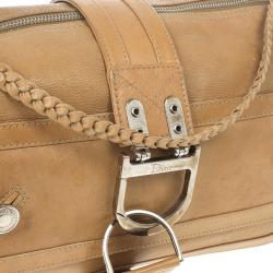 Pre Owned Dior Beige Leather Flight Large East/West Bag
