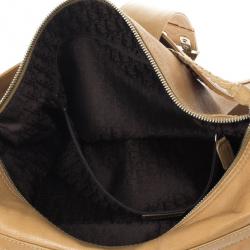 Pre Owned Dior Beige Leather Flight Large East/West Bag