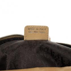 Pre Owned Dior Beige Leather Flight Large East/West Bag