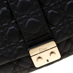 Pre Owned حقيبة ديور نيولوك جلد كاناج أسود بقلاب